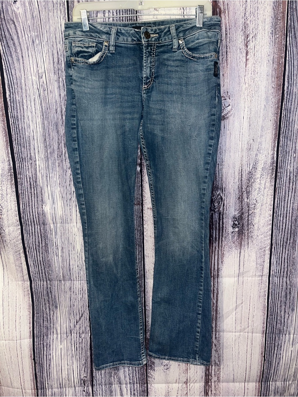 Silver Jeans Co. Suki Slim Boot Dark Blue Denim Jeans Mid Rise W30 L33 Women’s